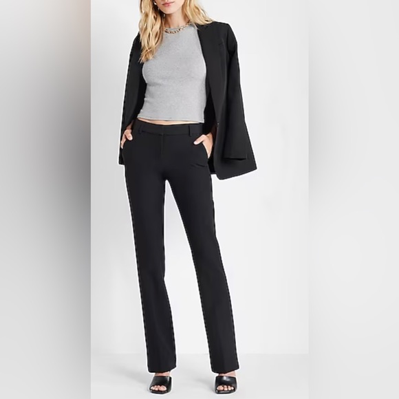 Express Black Bootcut Columnist Dress Pants - Picture 1 of 3